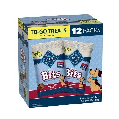 $16 Blue Buffalo Bits To Go Multipack Beef Flavor Dog Treats - 1oz/12ct