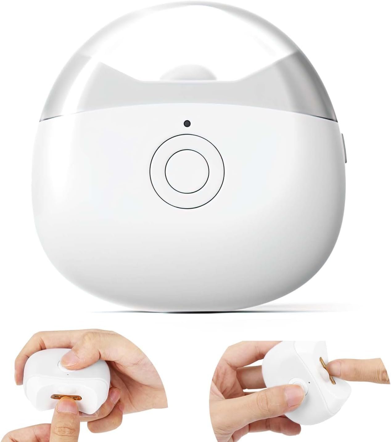 $20 SCAIKTIG Automatic Electric Nail Clipper with LED Light & 2 Speeds with Nail Scraps Storage, USB Rechargeable Safety Fingernail Trimmer for Baby, Children, Kids, Adult, Seniors and Caregivers, White