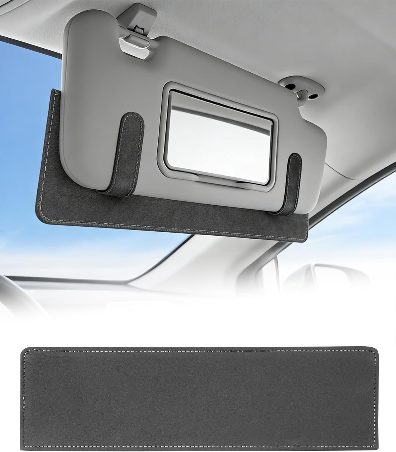 $8 Car Visor Extender Sun Blocker,Sun Visor Extender for Cars,Car Accessories Universal Anti-Glare Sunvisor Extension Shade Attachment,Automotive Sun Protection Visors,Fit for Most Cars (Gray)