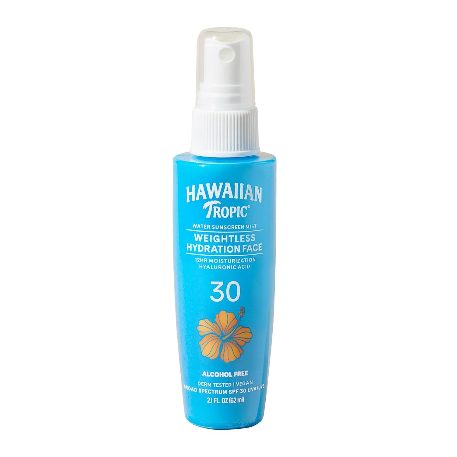 $7 Hawaiian Tropic Weightless Hydration Water Mist for Face SPF 30, 2.1 Fl Oz