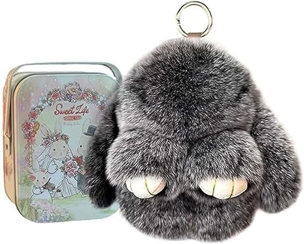 $13 Bunny Lulu Keychain with Box, Bunny Lulu Keychain with Tin, Bunny Lulu Cute Plush Key chain