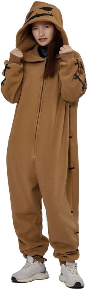 $34 Size Large 1791's lady Oogie Boogie Cosplay Pajama Jack Onesie Costume Anime One Piece Halloween Homewear Jumpsuit