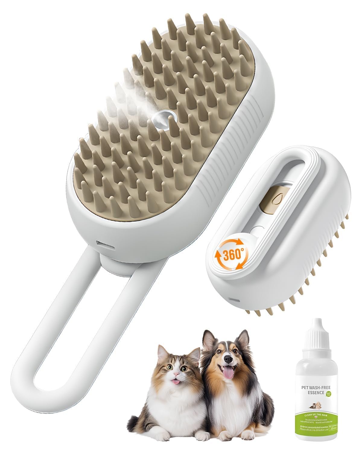 $17 Pet Steam Brush White