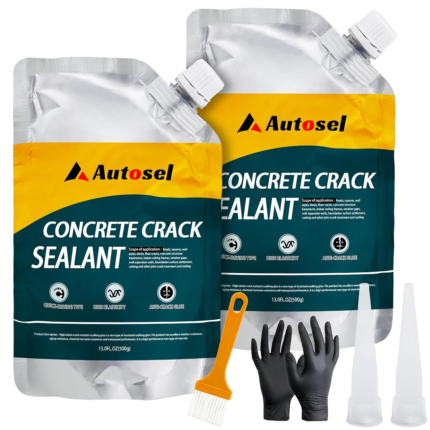 $20 Concrete Crack Filler, Cement Crack Filler, Self Leveling Concrete Crack Repair Sealant Quick-Drying, Waterproof, Durable Filler for Driveway, Sidewalk & Expansion Joint Repair-2 PCS