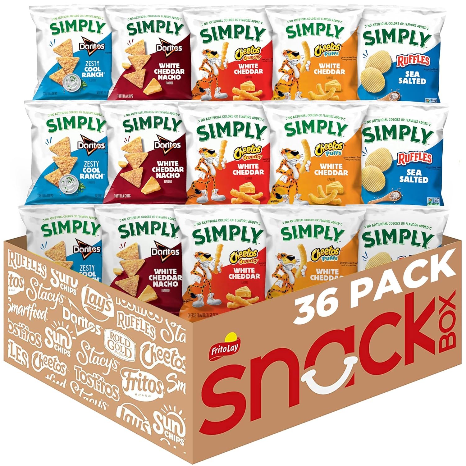 $22 Simply Snacks Variety Pack, 0.875 Oz Bag, 36 Count, Organic, Packaging May Vary