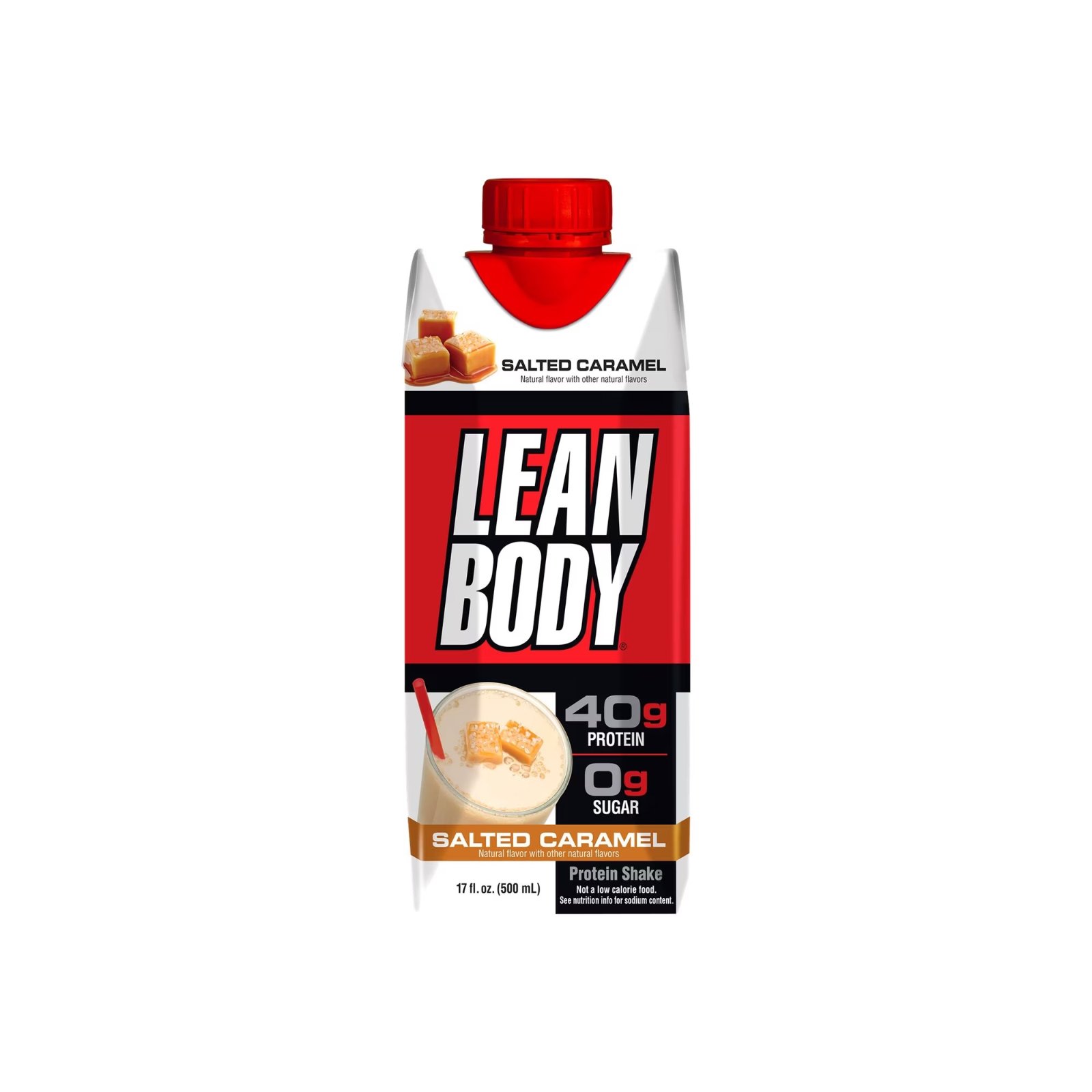 $65 Labrada Lean Body Protein Shake, Salted Caramel, 40g Protein, 17 Fl Oz, 12 Ct