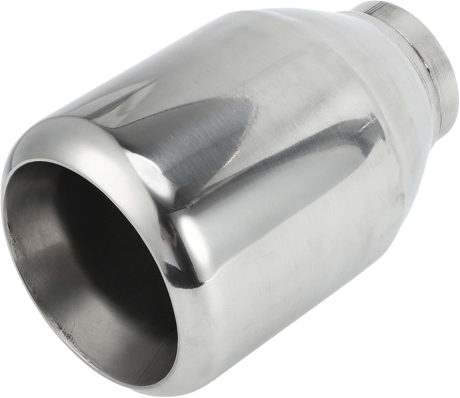 $48 Exhaust Tip Clamp Rear Tailpipe Car Weld on Stainless Steel 2.4" Inlet 4.3" Outlet 7.3" Length 1 Set Silver Tone