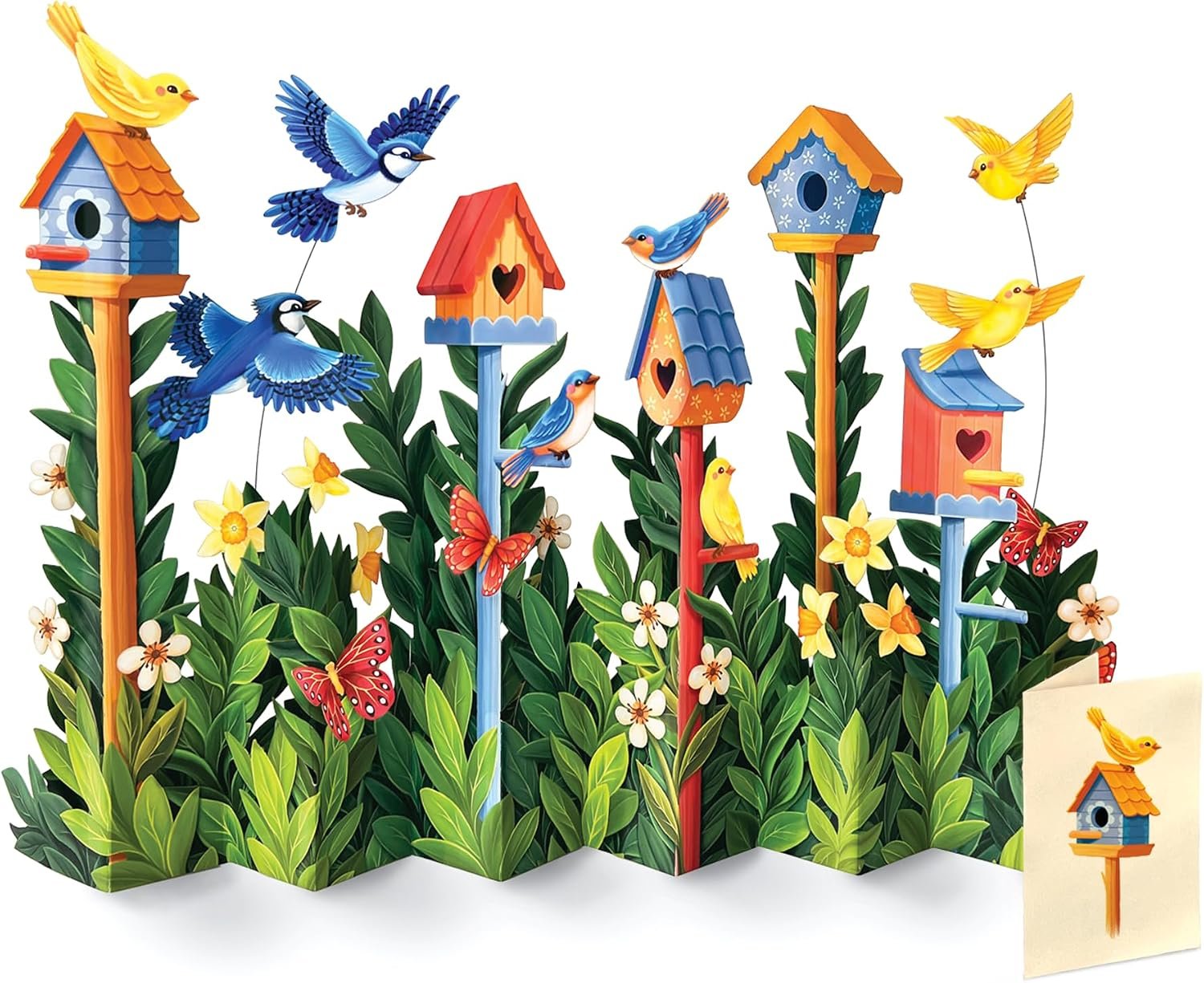 $15 Freshcut Paper Birdhouse Garden 11" Life-Sized Pop Up Card