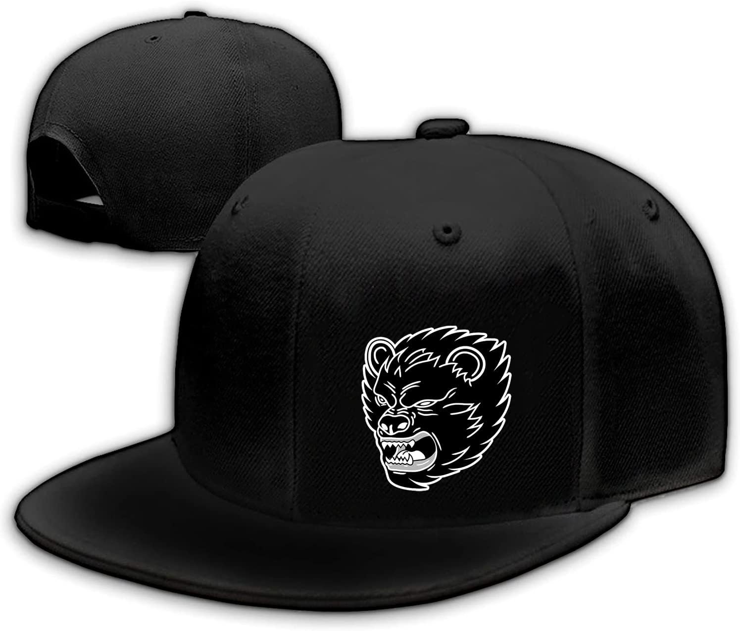 $14 Angry Black Bear Animal Bears Howl Trucker Dad Snapback Hats for Men