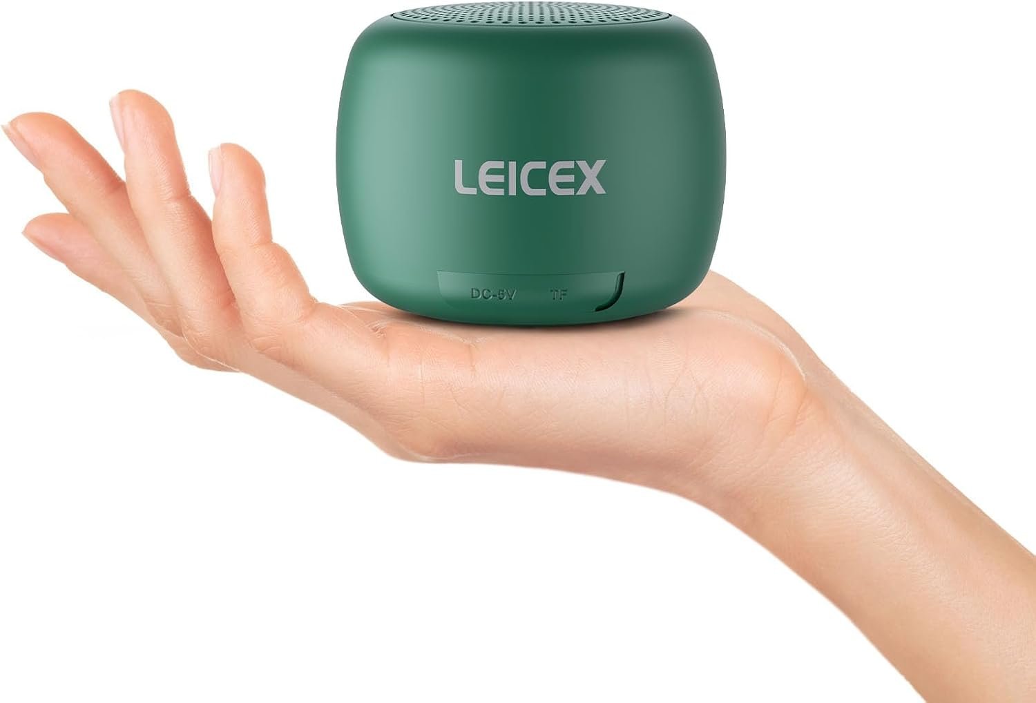 $20 LEICEX Small Bluetooth Speakers-Mini Wireless Speaker with HiFi Stereo Sound Big Rechargeable Battery,Waterproof Travel Speaker with Hanging Rope for Easy Carrying.(Green)