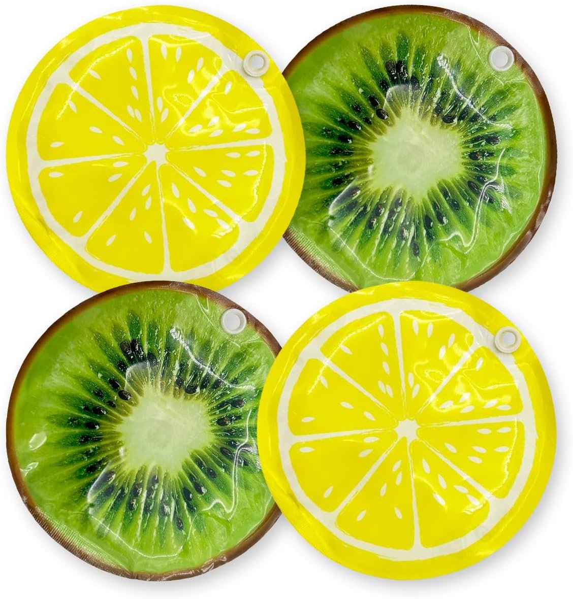 $13 Ice Pack for Lunch Bags, Slim Freezer Packs, Quick Cooling & Long-Lasting for Lunch Box, Beach Cooler Bag, Picnic Baskets, Keep Food Cool Fresh(4pcs) (Lemon-Kiwi)