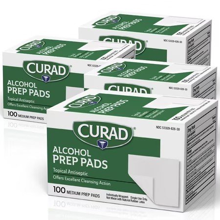 $11 Curad Alcohol Prep Pads, Medium 2-Ply, 400 Count