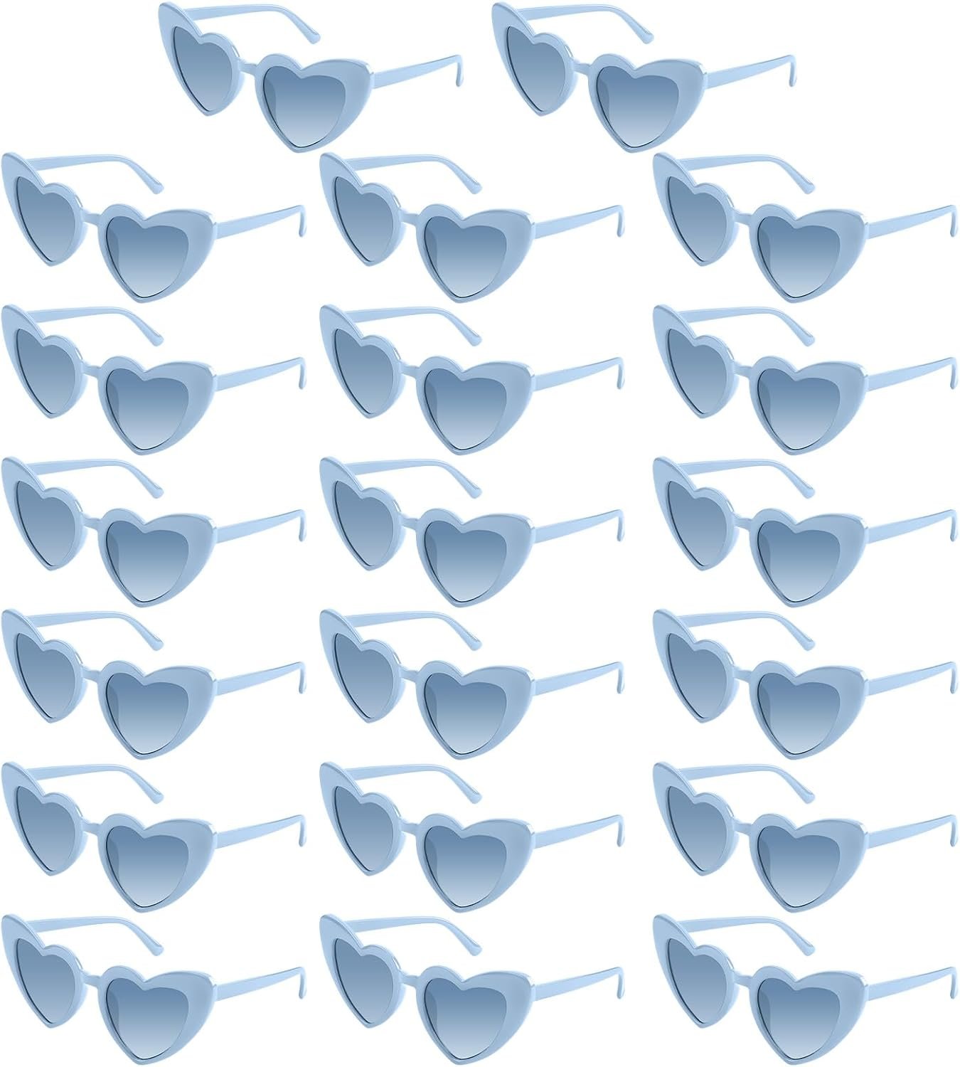 $23 5/10/20 Pack Heart Sunglasses Bachelorette Vintage Heart Shaped Glasses for Wedding Bridesmaid Party Favor