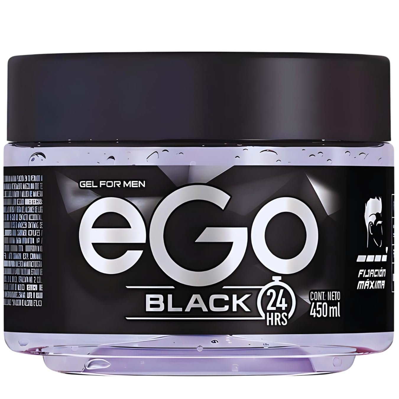 $13 Gel eGo Black, 450 ML Gel Exclusively Made for Men with Irresistible Fragrance for Her (BLACK 450ML), Clear