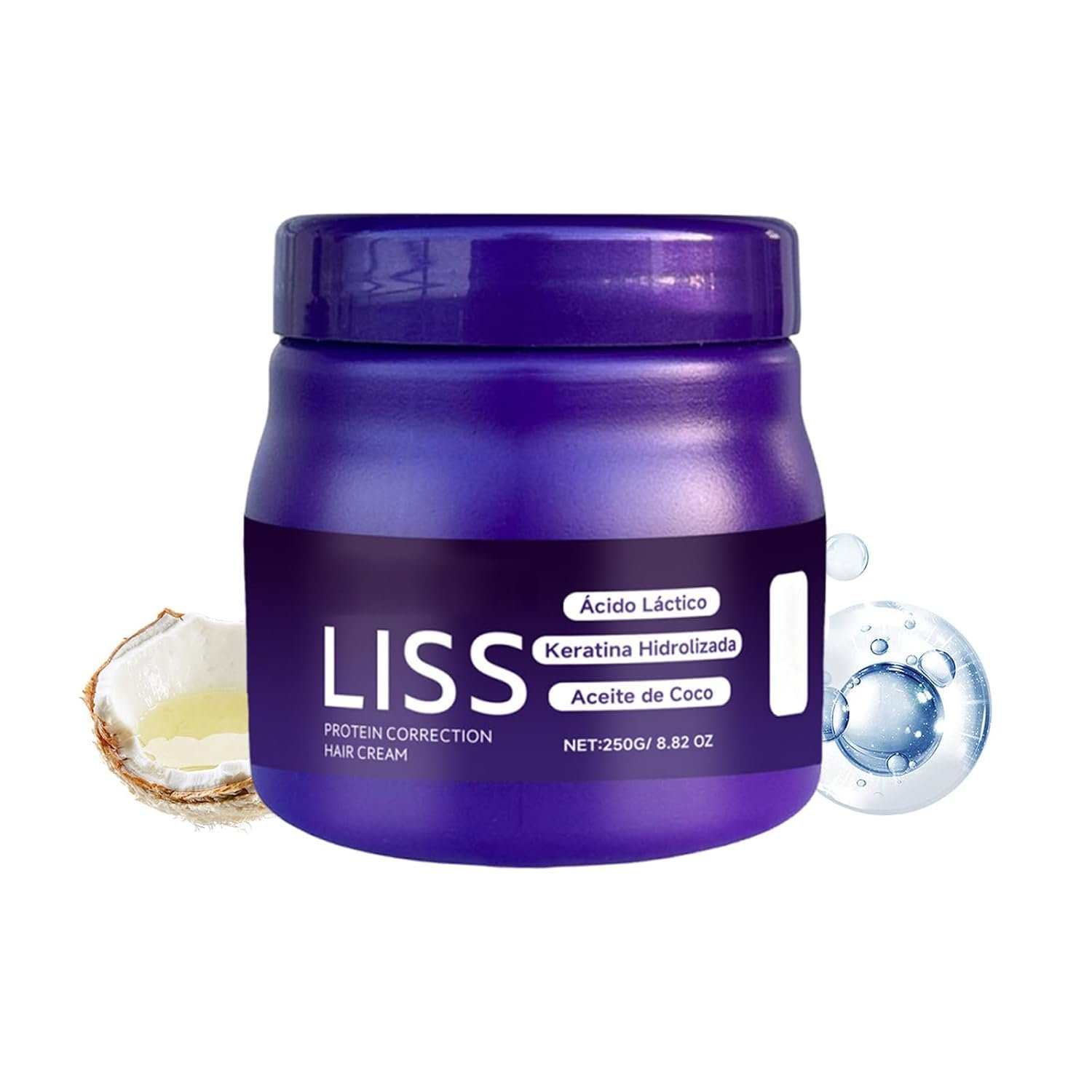 $13 Liss Alisado, Crema Alisadora Hair Straightening Cream, Protein Correction Hair Cream, Professional Smoothing Treatment for Silky, Frizz-Free Natural Hair