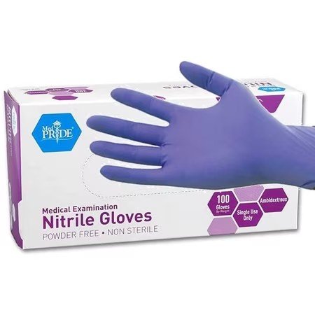 $10 Size small MEDPRIDE Nitrile Gloves Powder-Free Disposable Gloves Blue, Small, 100-Pack, Durable Latex Free Non-Slip Hand Protection for Medical, Cleaning & Food Prep