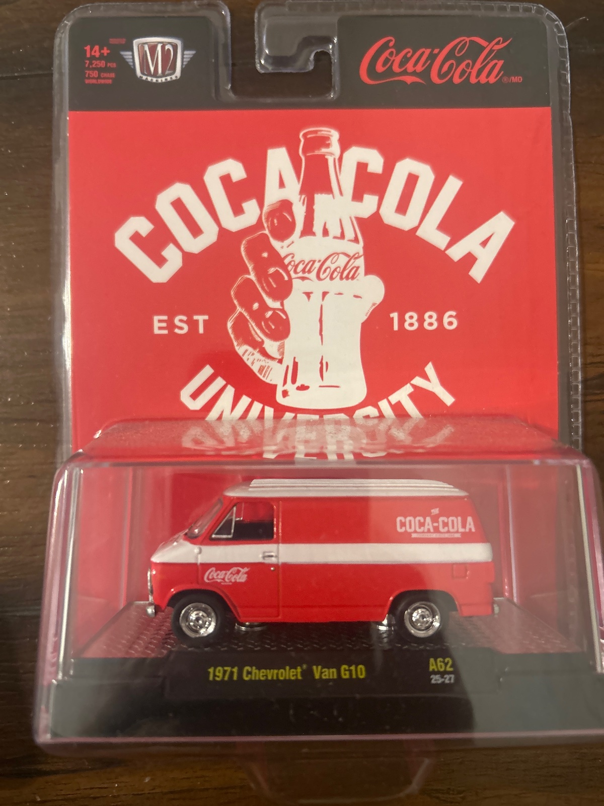 M2 Machines Coca-Cola 1971 Chevrolet Van G10 1:64 Scale Die-Cast Model for Coca-Cola