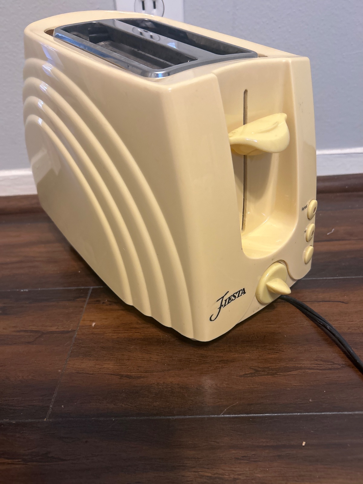 Vtg Fiesta 2-Slice Cool Touch Toaster for Fiesta small electrics line, circa late 1990s-2000s