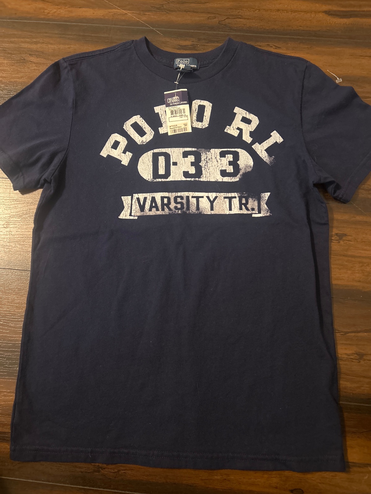 Boys sz L 14-16 NWT Polo RL D-33 Varsity TR Graphic T-Shirt for Boys