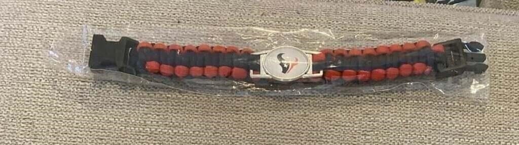 Houston Texans Paracord Survival Bracelet, Sealed