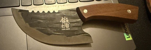 Hand-Forged Chinese Cleaver Knife With Wood Handle