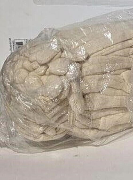 Sealed Bag of Natural Cotton Knit Work Gloves (Dozen)