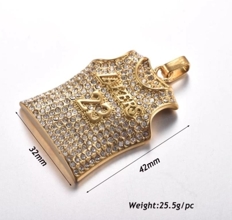 Los Angeles Lakers #23 LeBron James Jersey Iced Out Pendant for Fashion jewelry