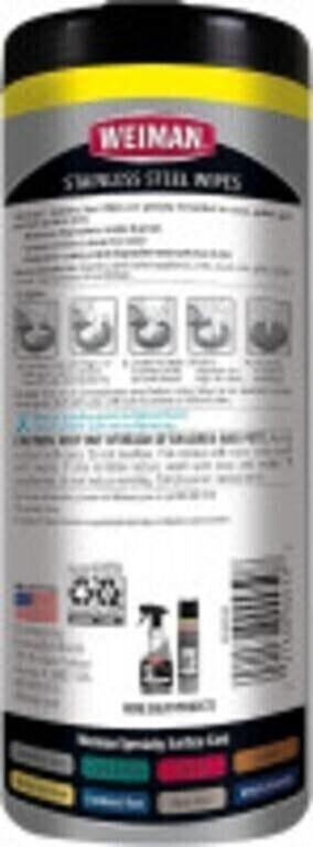 Weiman Stainless Steel Wipes Canister
