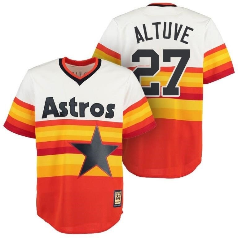 Houston Astros Rainbow Jersey, Altuve No. 27 Size 2XL