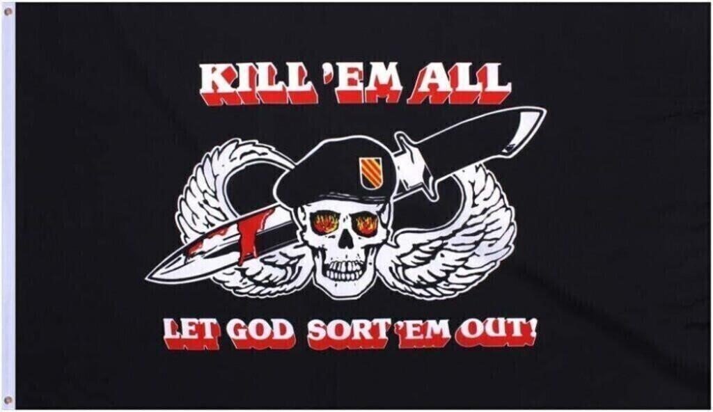 "Kill 'Em All" Novelty Polyester Flag, 3 x 5 Ft