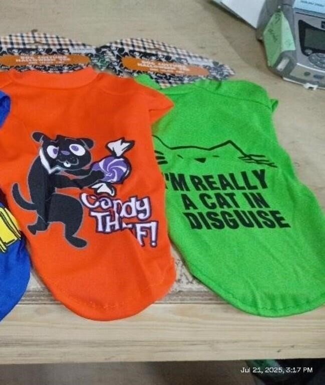 Pet Shirts, Candy Thief and Cat in Disguise Designs