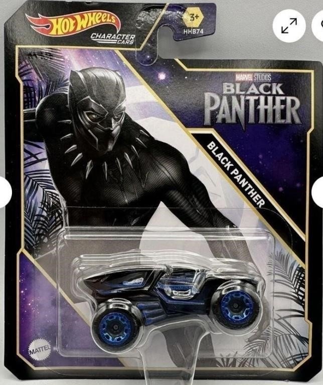 Hot Wheels Marvel Character Cars Black Panther Die-Cast