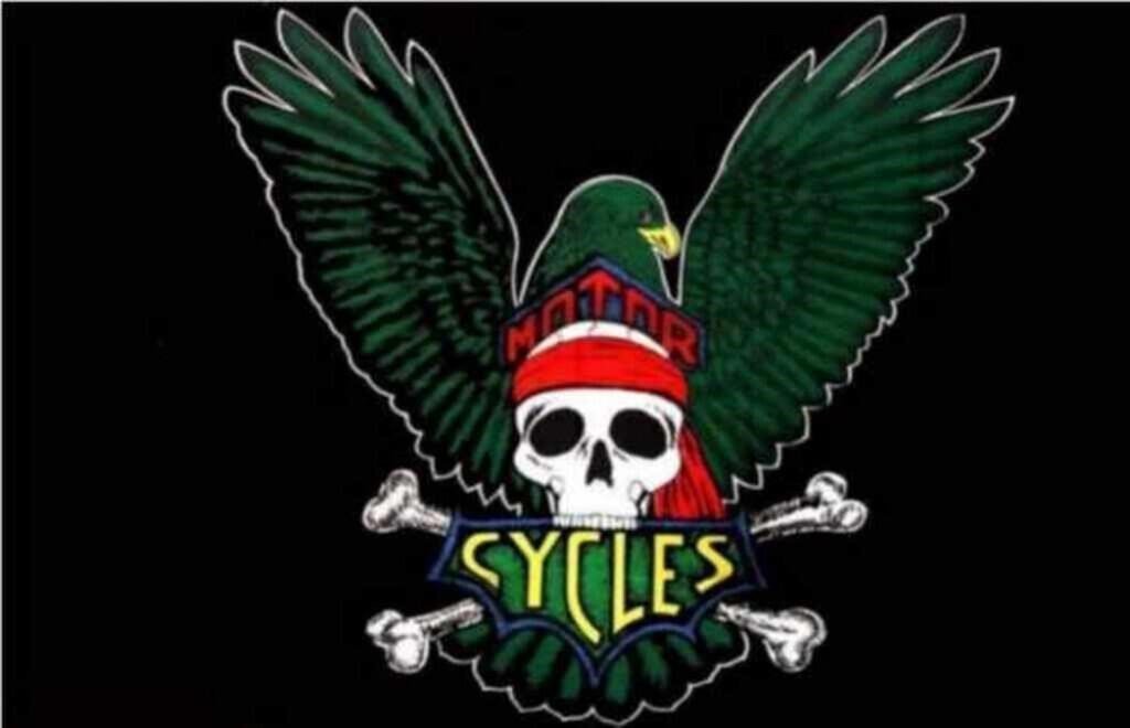 Eagle and Skull "Motor Cycles" Graphic Banner 3x5