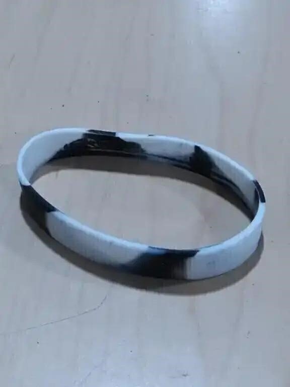 Brown Swirl Silicone Wristband Qty 20