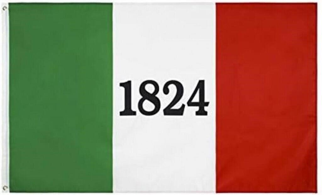 Alamo 1824 Flag, Printed Polyester, 3 by 5 Feet