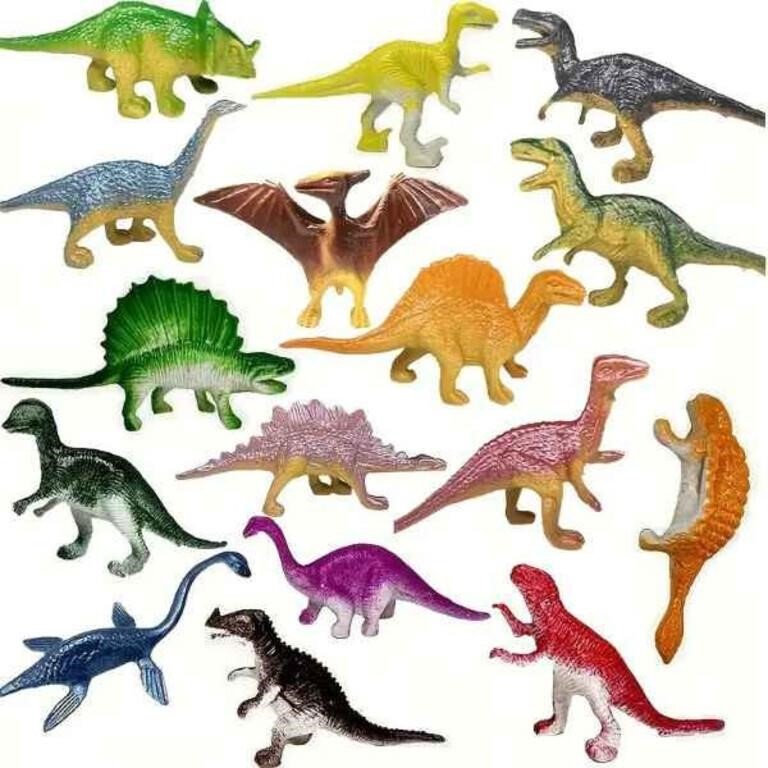 Unbranded Assorted plastic dinosaur toy figures lot for Children's dinosaur playsets