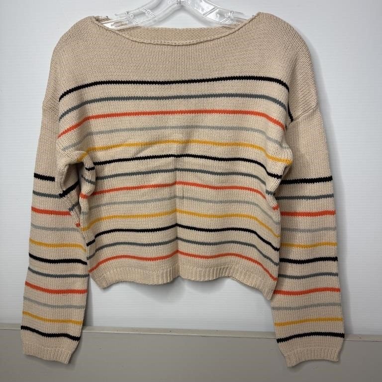 Khaki Striped Sweater Size XL