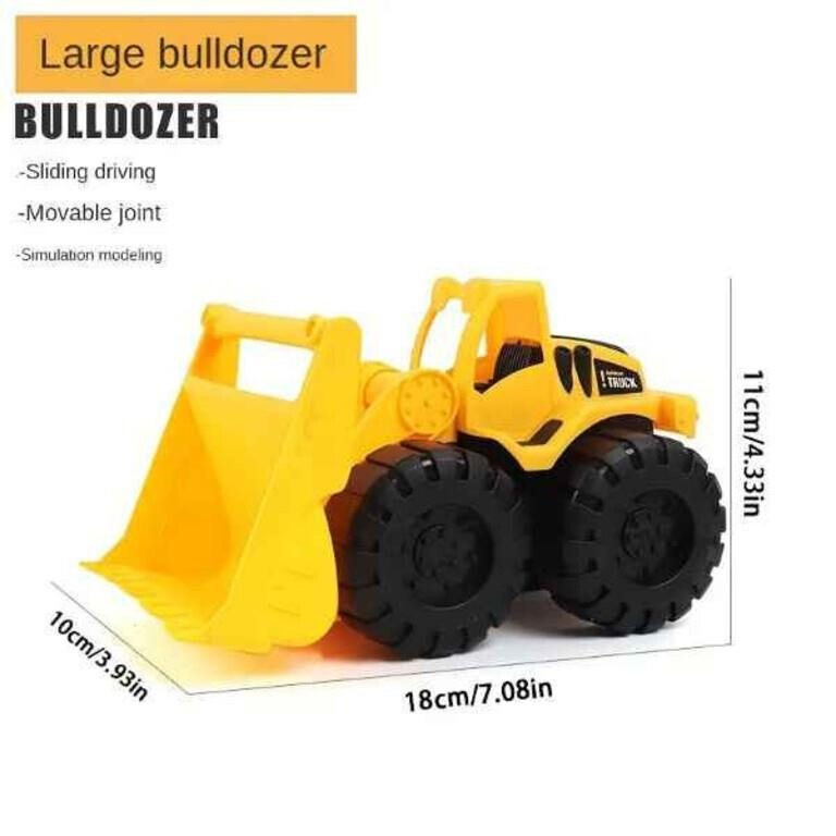 Large Yellow Plastic Bulldozer Toy Front Loader