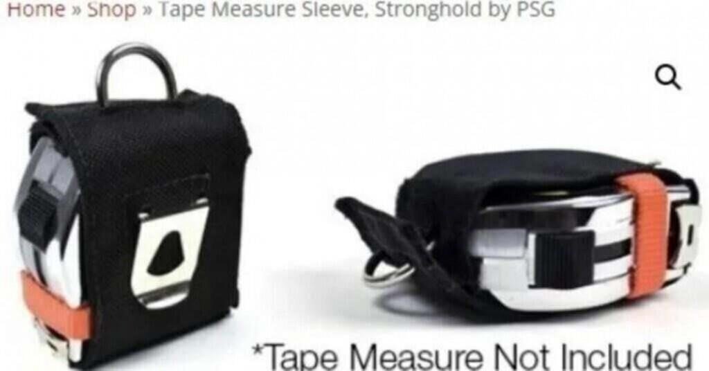 Stronghold Tape Measure Sleeve, Black Nylon with Belt Clip