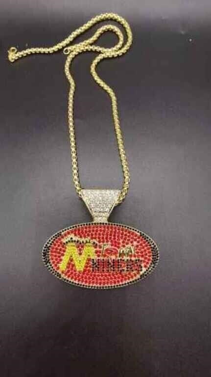 Men's iced-out San Francisco 49ers Pendant and Chain
