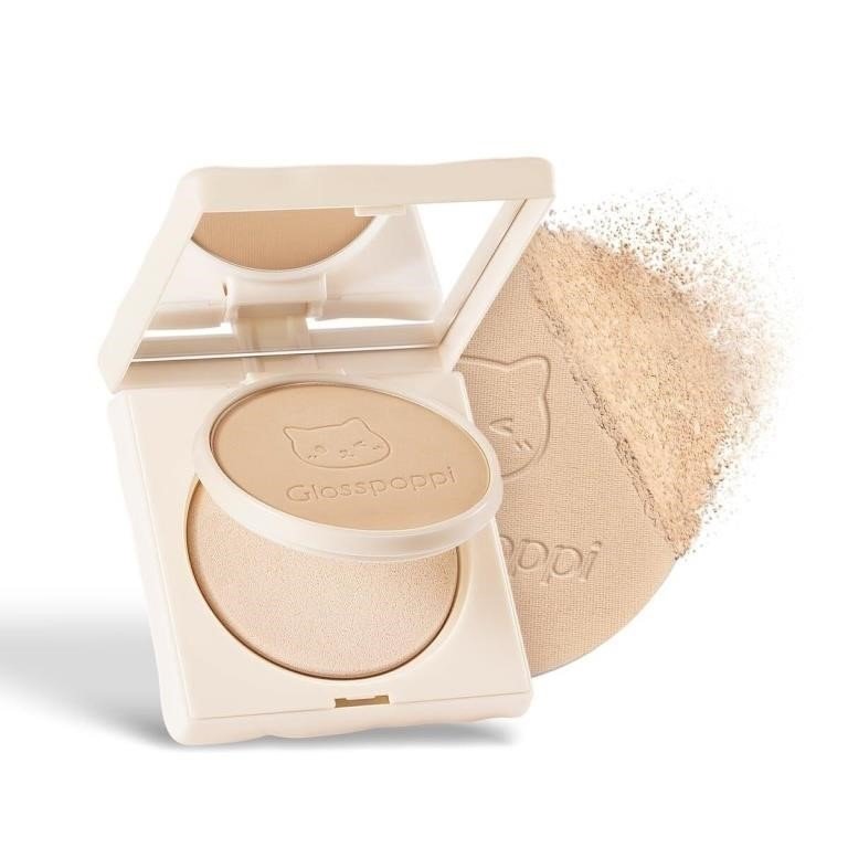 Glosspoppi Pressed Setting Powder Compact With Mirror