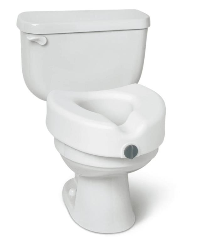Elevated Raised Toilet Seat With Locking Bracket
