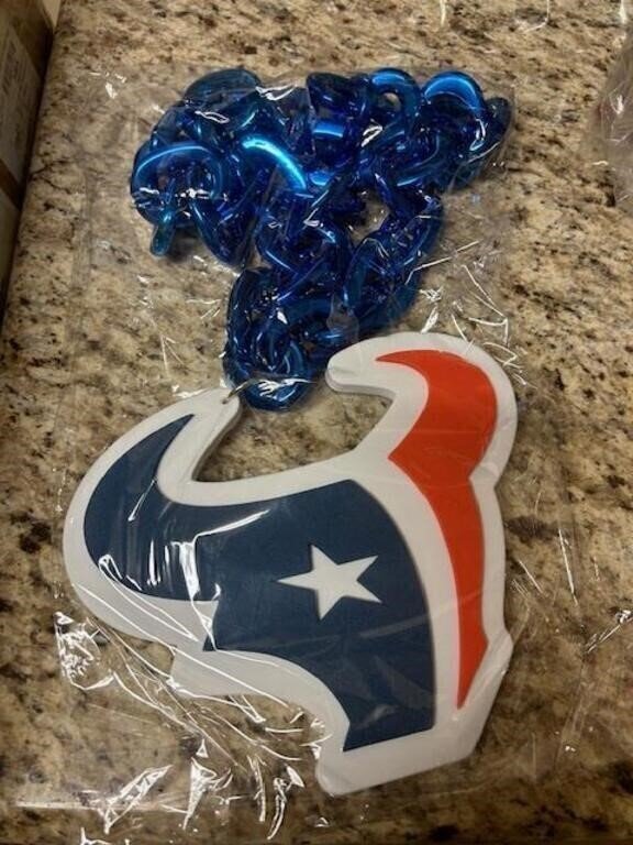 Houston Texans Foam Logo Pendant Chain Necklace