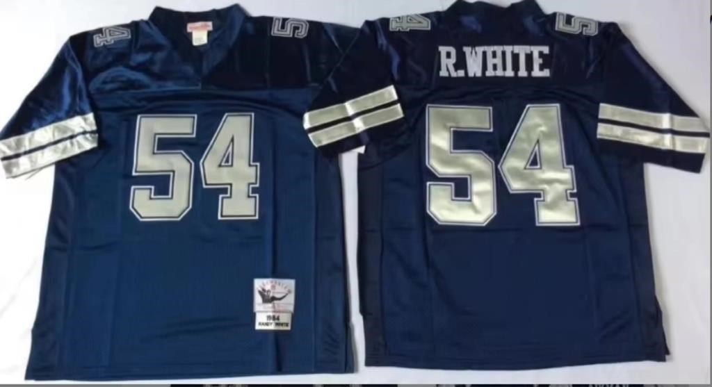 Randy White #54 Navy Football Throwback Jersey Dallas Cowboys Size 2XL