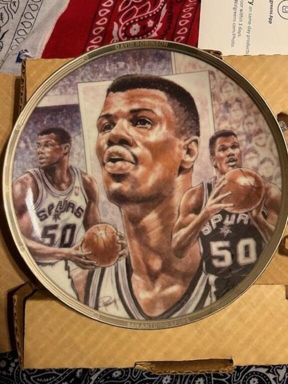 Sports Impressions David Robinson Platinum Edition Collector Plate San Antonio Spurs
