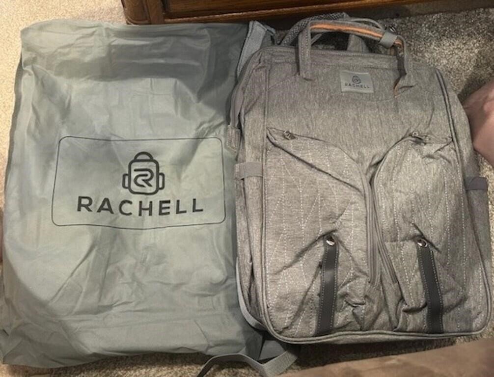 Rachell Heather Gray Multi-Pocket Backpack With Dust Bag