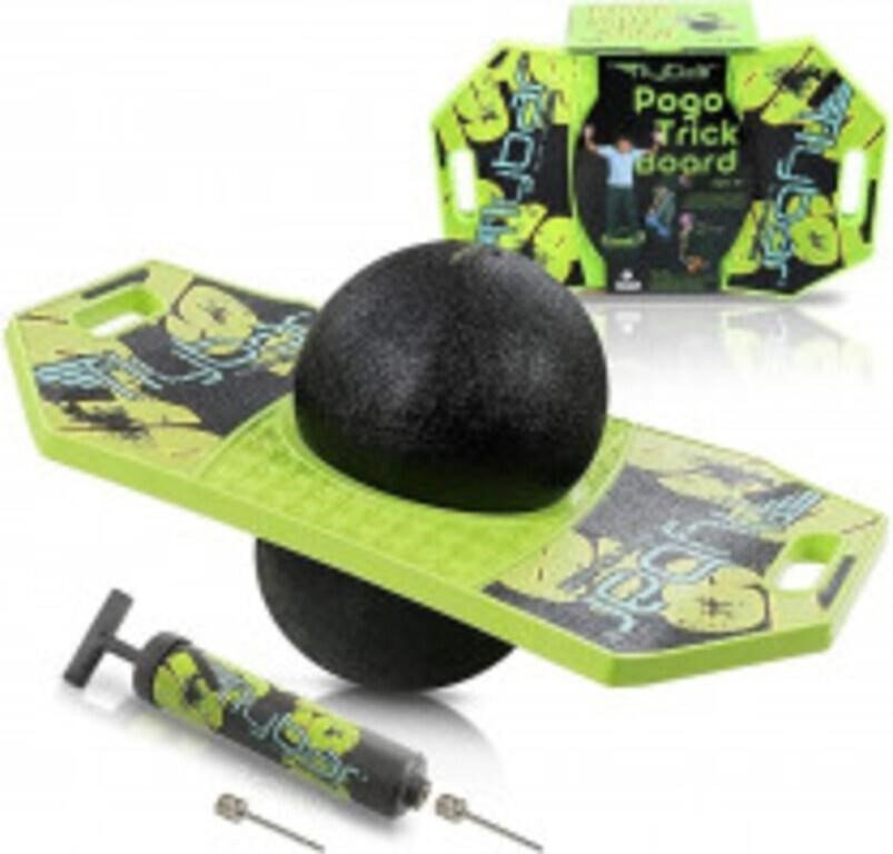 Pogo Trick Board with Black Ball and Hand Pump