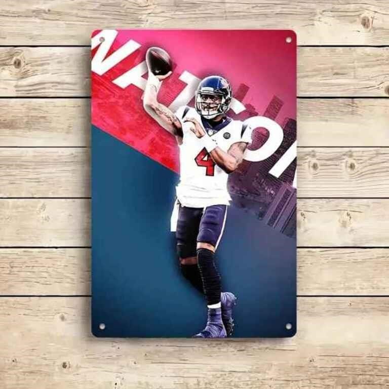 Houston Texans CJ Stroud 8x12 Metal Sign for Iron Wall Decoration