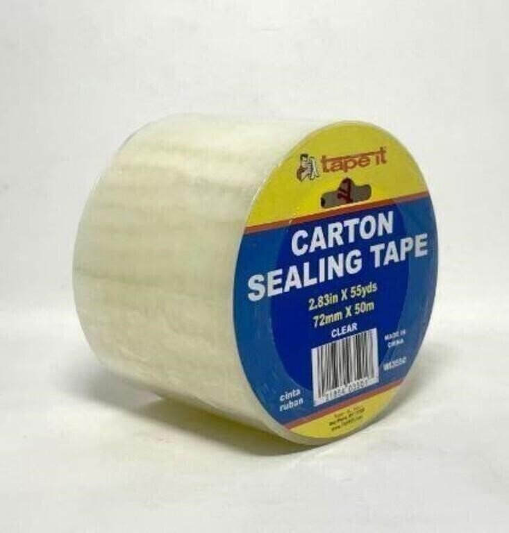 Tape-It Clear Carton Sealing Tape, 2.83 In x 55 Yd Roll Qty 5