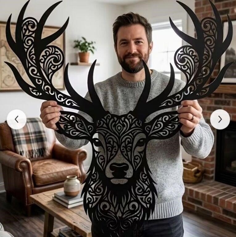 Laser Cut Deer Head Wall Art Silhouette for Home decor